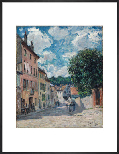 A street, possibly in Port-Marly (art print, large, black)