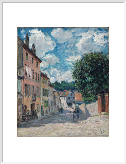 A street, possibly in Port-Marly (art print, large, white)