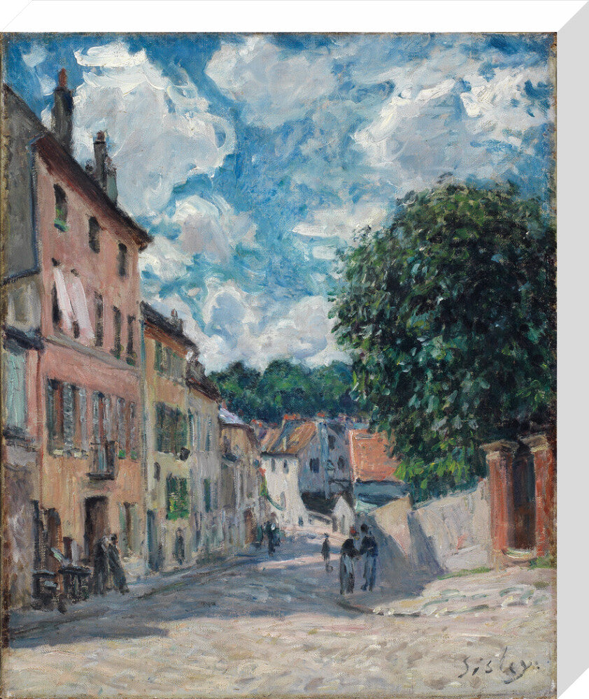 A street, possibly in Port-Marly (stretched canvas, medium, unframed)