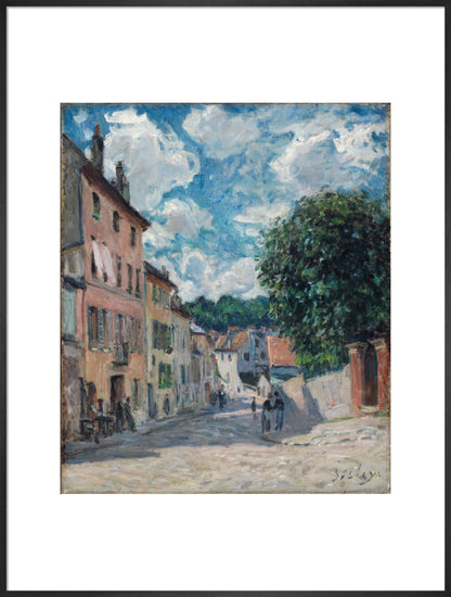 A street, possibly in Port-Marly (art print, extra large, black)