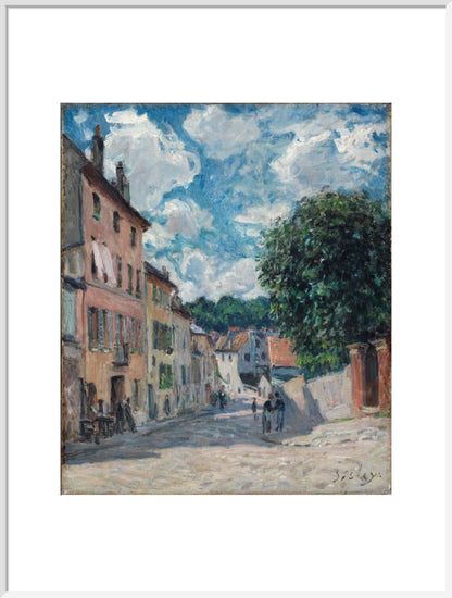 A street, possibly in Port-Marly (art print, extra large, white)