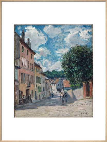 A street, possibly in Port-Marly (art print, extra large, natural)