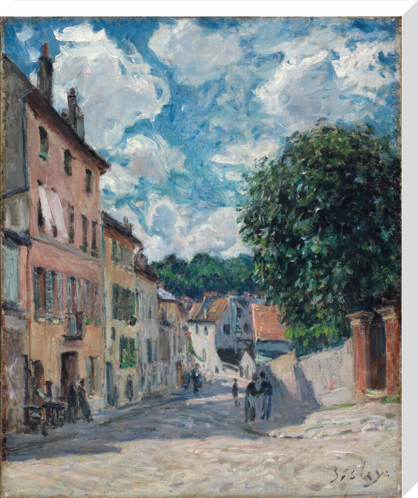 A street, possibly in Port-Marly (stretched canvas, large, unframed)