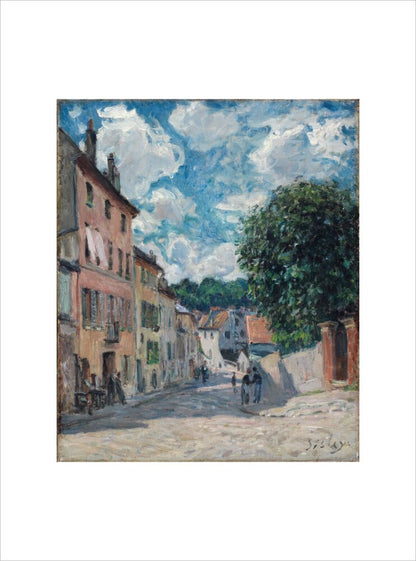 A street, possibly in Port-Marly (art print, medium, unframed)