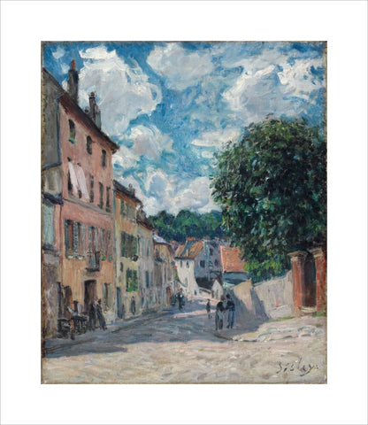 A street, possibly in Port-Marly (unstretched canvas, medium, unframed)