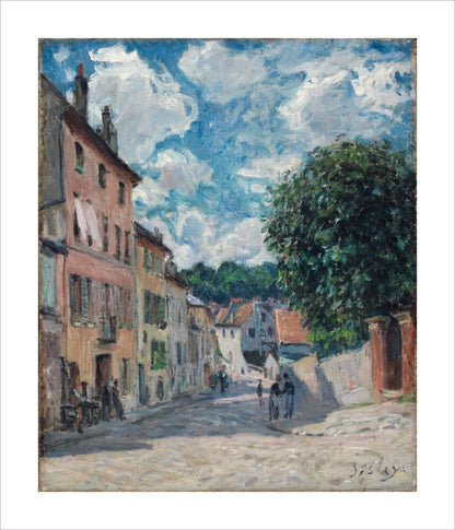A street, possibly in Port-Marly (unstretched canvas, large, unframed)