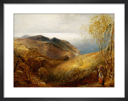 View of Lee, North Devon. (art print, small, black)