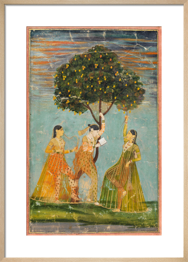 Women under a mango tree (art print, medium, natural)