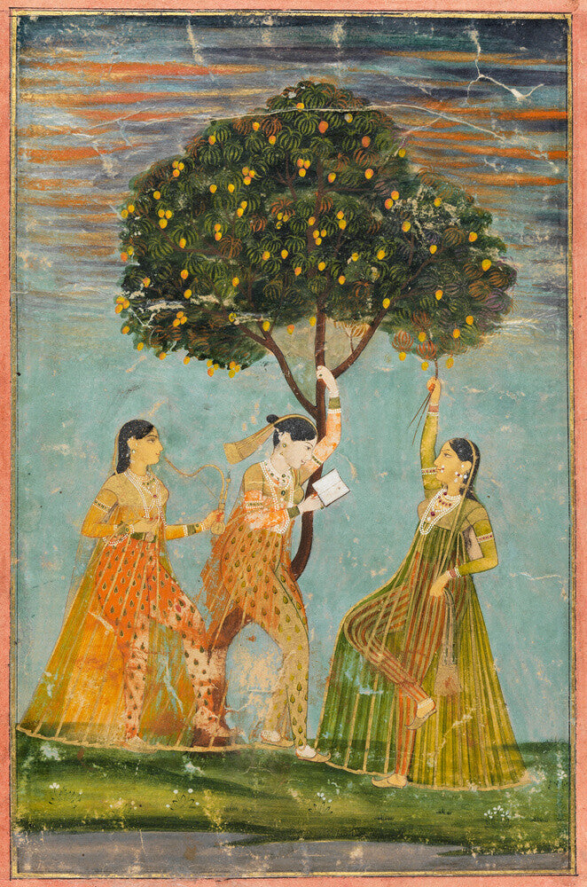 Women under a mango tree