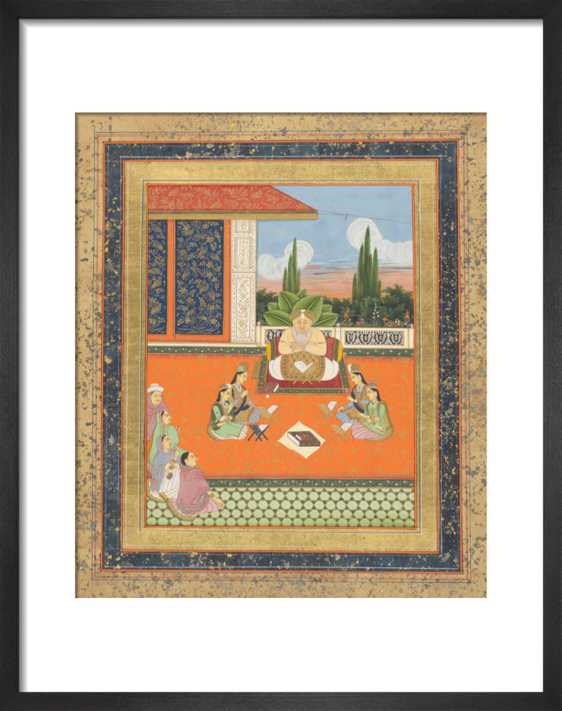 A study scene of young women (art print, small, black)