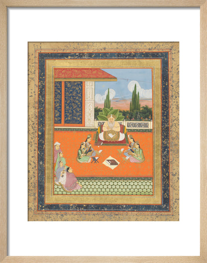 A study scene of young women (art print, small, natural)