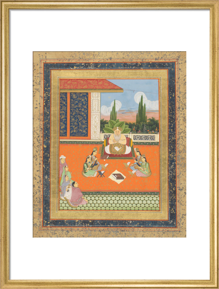 A study scene of young women (art print, medium, gold)