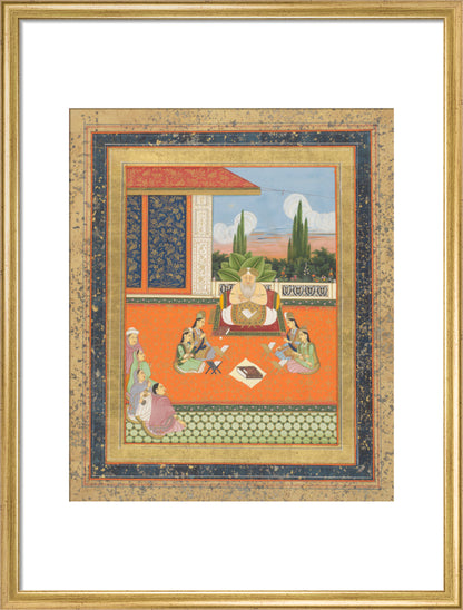 A study scene of young women (art print, medium, gold)