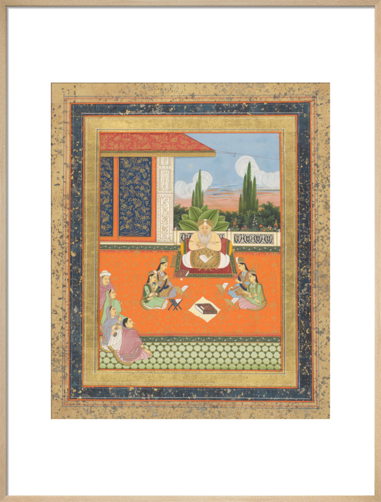 A study scene of young women (art print, large, natural)