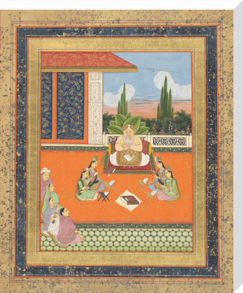 A study scene of young women (stretched canvas, large, unframed)
