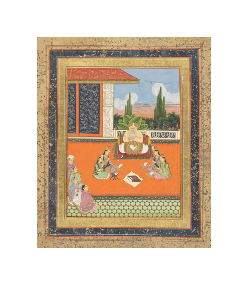 A study scene of young women (unstretched canvas, small, unframed)