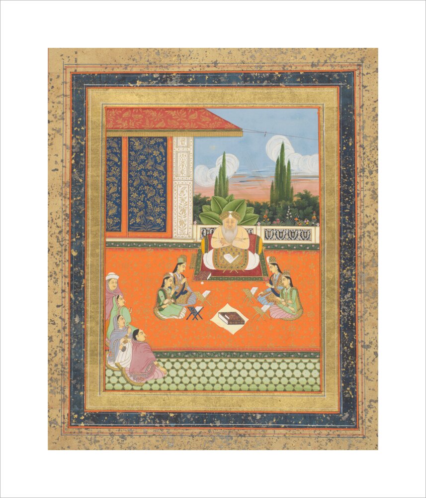 A study scene of young women (unstretched canvas, medium, unframed)