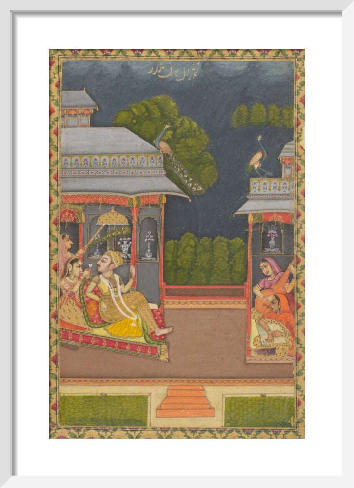 Raga Megh Malhar (art print, small, white)