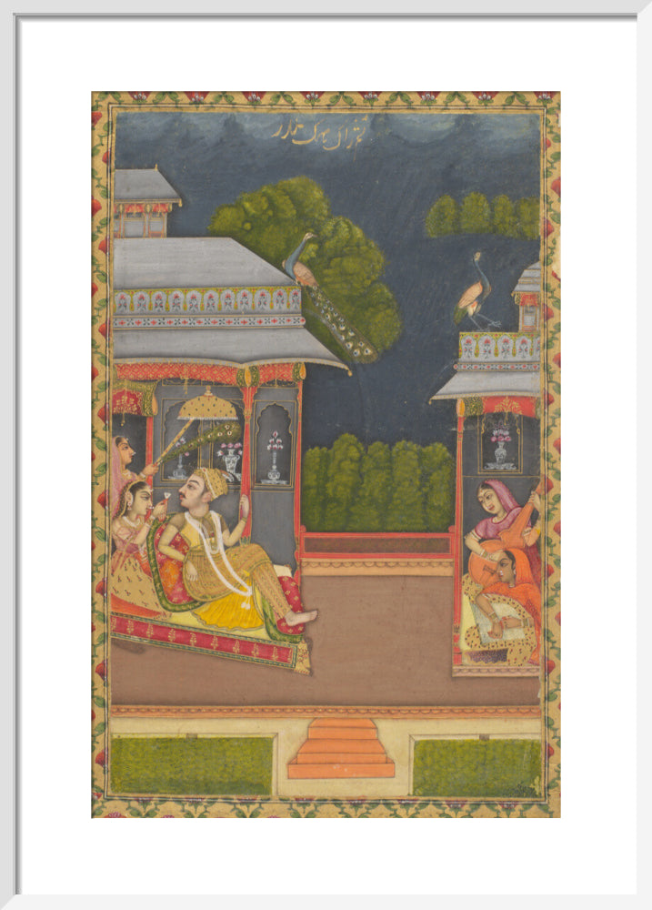Raga Megh Malhar (art print, medium, white)