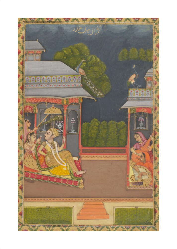 Raga Megh Malhar (unstretched canvas, large, unframed)