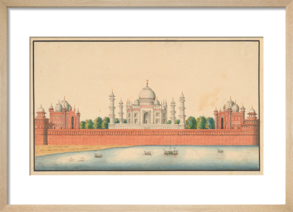 View of the Taj Mahal and Gardens (art print, small, natural)