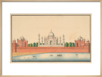View of the Taj Mahal and Gardens (art print, medium, natural)