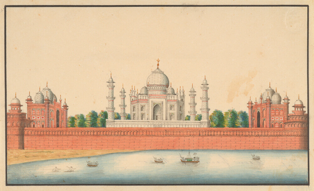 View of the Taj Mahal and Gardens