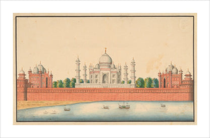 View of the Taj Mahal and Gardens (unstretched canvas, extra large, unframed)