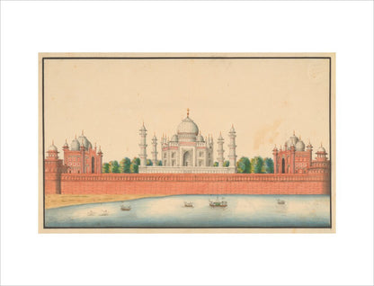 View of the Taj Mahal and Gardens (art print, small, unframed)