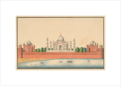 View of the Taj Mahal and Gardens (unstretched canvas, small, unframed)