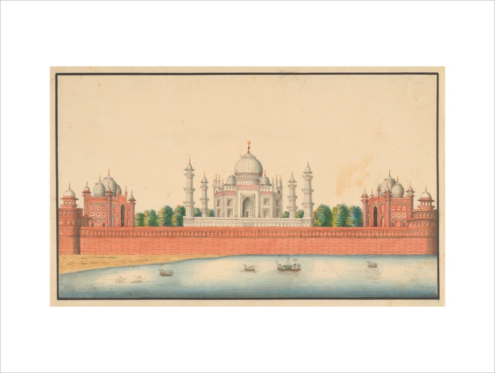 View of the Taj Mahal and Gardens (art print, medium, unframed)