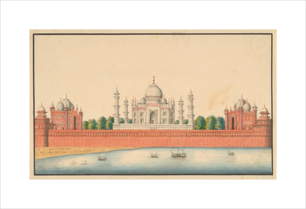 View of the Taj Mahal and Gardens (unstretched canvas, medium, unframed)