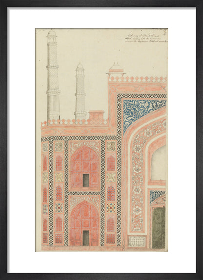 From An album of studies of Mughal architecture (art print, small, black)