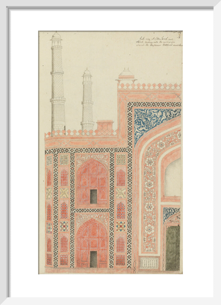 From An album of studies of Mughal architecture (art print, small, white)