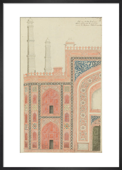 From An album of studies of Mughal architecture (art print, medium, black)