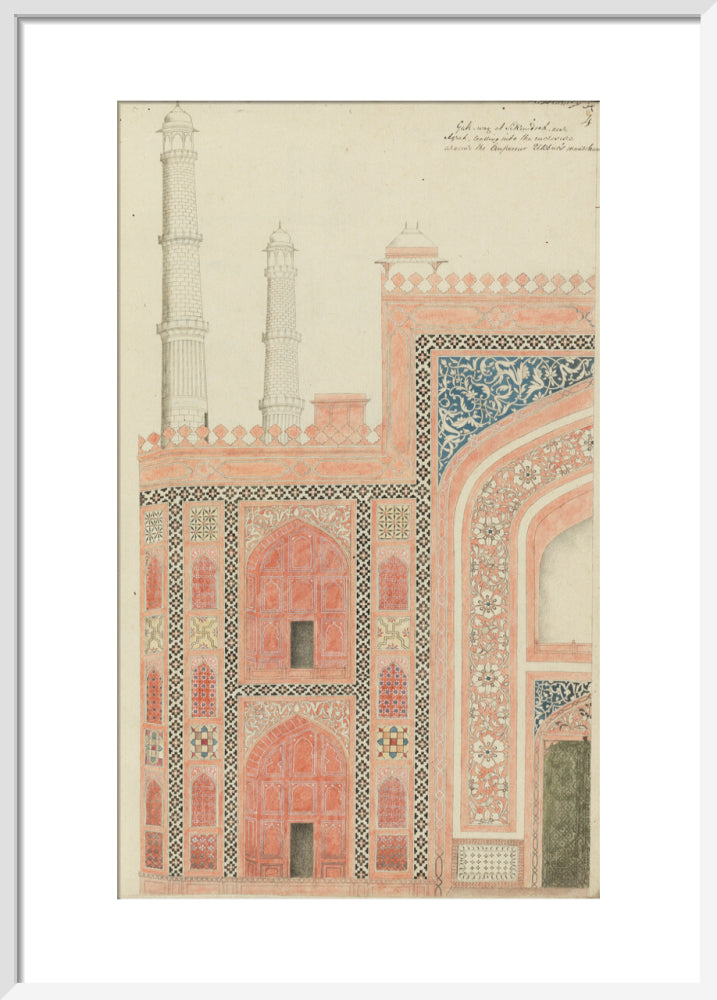 From An album of studies of Mughal architecture (art print, medium, white)