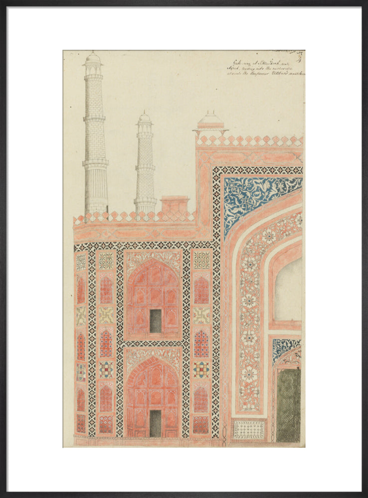 From An album of studies of Mughal architecture (art print, large, black)