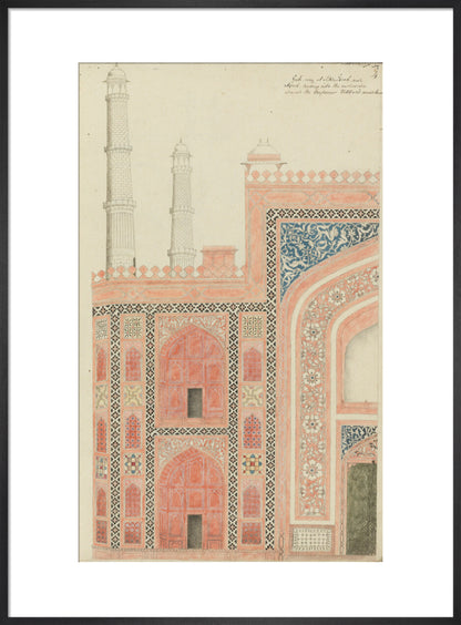 From An album of studies of Mughal architecture (art print, large, black)