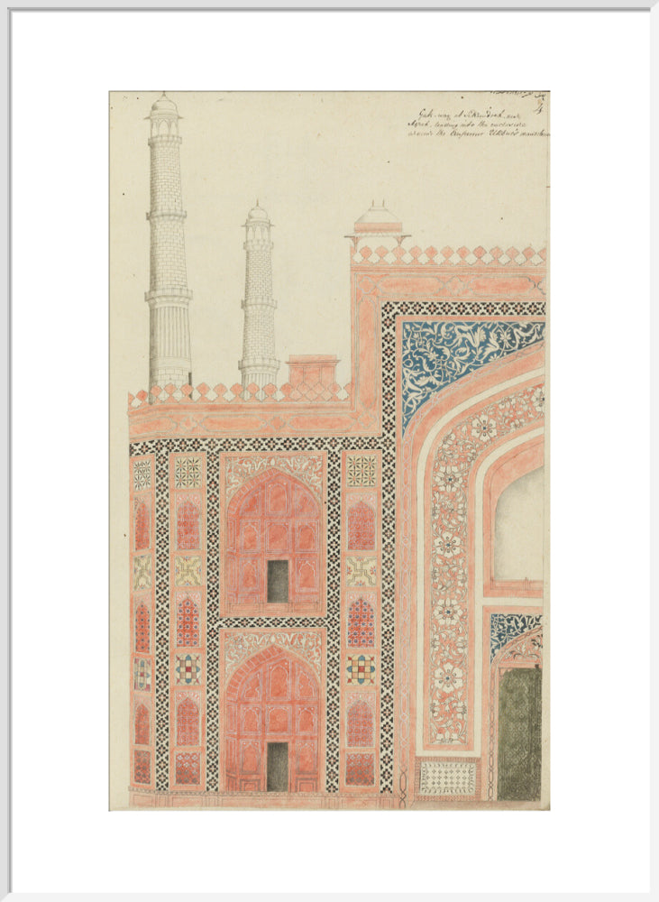 From An album of studies of Mughal architecture (art print, extra large, white)