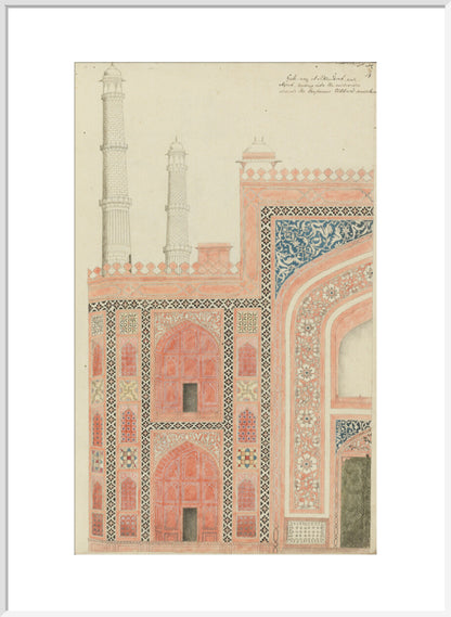 From An album of studies of Mughal architecture (art print, extra large, white)