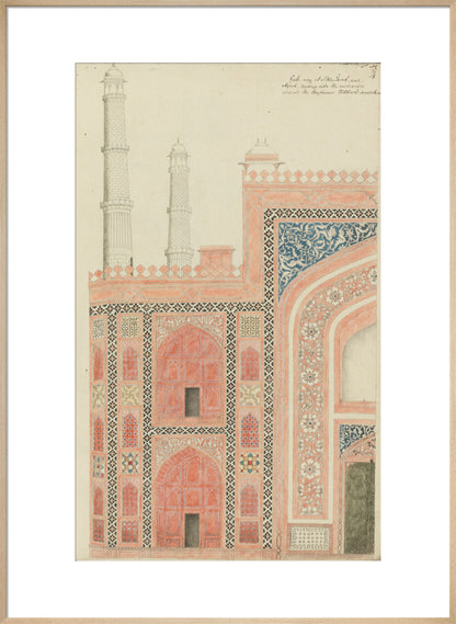 From An album of studies of Mughal architecture (art print, extra large, natural)