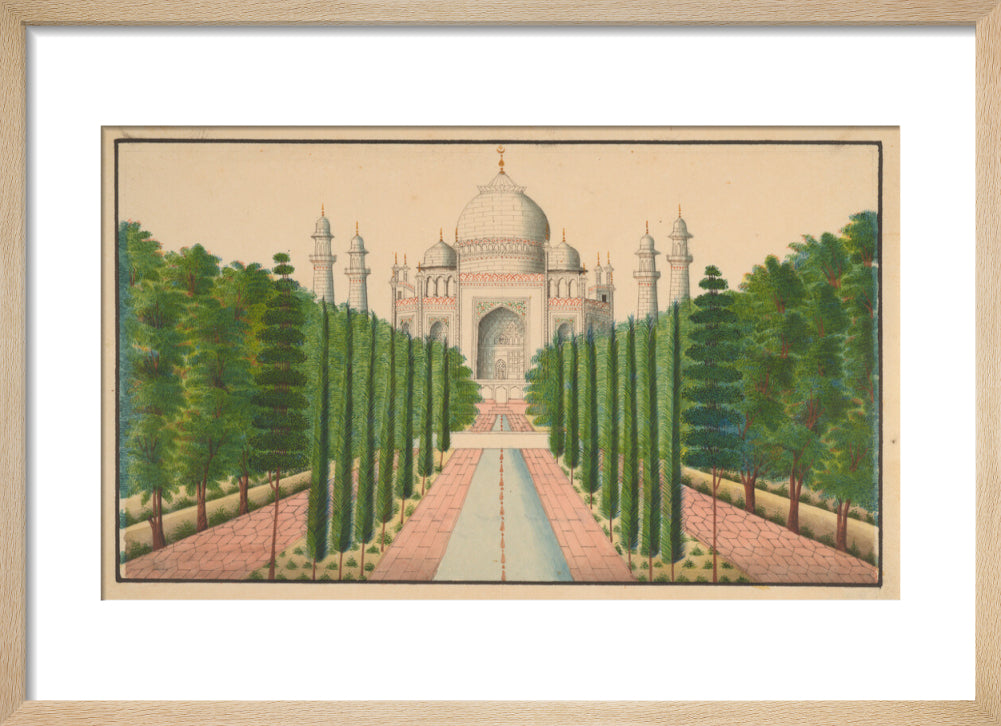 The Taj Mahal and Gardens (art print, small, natural)