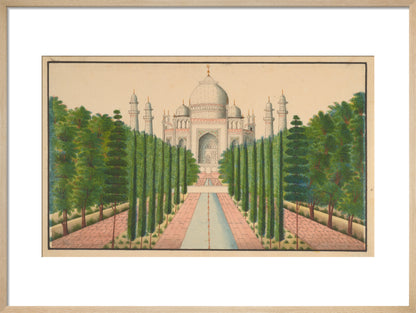 The Taj Mahal and Gardens (art print, medium, natural)