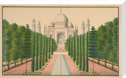 The Taj Mahal and Gardens (stretched canvas, large, unframed)