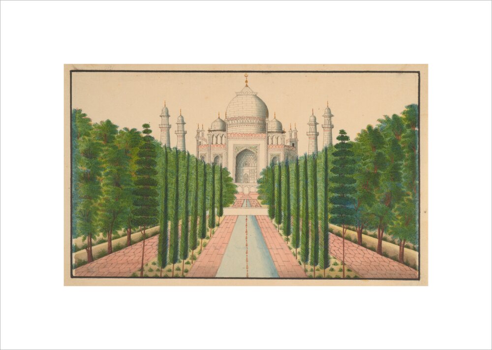 The Taj Mahal and Gardens (unstretched canvas, small, unframed)