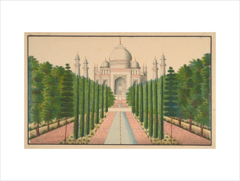 The Taj Mahal and Gardens (art print, medium, unframed)