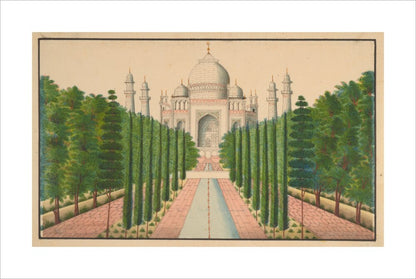 The Taj Mahal and Gardens (unstretched canvas, large, unframed)