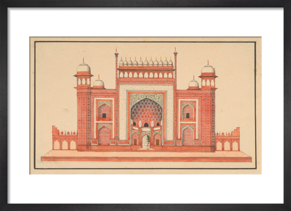 The Gateway to the Taj Mahal (art print, small, black)