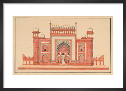 The Gateway to the Taj Mahal (art print, small, black)