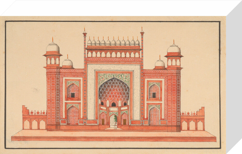 The Gateway to the Taj Mahal (stretched canvas, small, unframed)